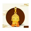 Pendentif Colliers Or Bouddha Bouddhisme Collier Pour Femmes Hommes Bijoux Sable Chaînes Drop Delivery Pendentifs Dhlp7