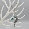 Key Rings Christmas Tree Santa Claus Snowflake Elk Turquoise Key Ring Bag Car Pendant Women Key Chain fashion jewelry New Year M