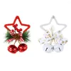 Christmas Decorations Star Bow Tie Pendant Ornaments Xmas Tree Ornament DIY Wood Crafts Kids Gift For Home Party