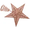 Julekorationer trädstjärna topper ornamenttoppersornaments dekoration glitter dekorationstreetop metal semester guld glitterade stjärnor