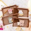 Wholesale creative pen ins clear large capacity pencil pouch student cute cartoon pencil case