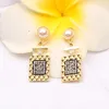 4Colors Designer Ohrringe Ohrstolder -Designer Marke 18K Gold Plated Geometrie Briefe Mode Frauen Emaille Earring Wedding Party Jew7998434