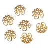 Other 100 Pcs/200 Pcs/Lot High Quality Pesca Diy Hollow Flower Metal Charms Bead Caps For Jewelry Making 10M Drop Delivery F Dhgarden Dh0Pj