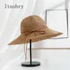 Wide Brim Hats 2019 New Hand Made Sun Hat bow Summer Straw Hat Visor Wide side Bucket hat Beach Cap Foldable Breathable Hat Holiday outdoor R230214