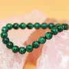 STRAND NATUURLIJKE GEMBONE MALACKITE BRACKET GEM Steen Ronde kralen Helende kristallen Kwarts Chakra armbanden voor vrouwelijke mannen Geschenken unisex