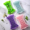 Baking Moulds Useful Ice Maker With Lid Cube Tray Non-sticky Washable 30 Grids Honeycomb Shape Food Grade Silicone DIY Plate