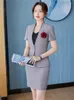 Two Piece Dress Women Elegant Blazers Suits Formal Uniform Styles With Tops & Skirt Ladies Office Work Wear ProfessionalSkirt Suit