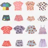 Set di abbigliamento Ragazze coreane Ragazzi T-shirt Pantaloncini 2023 BC Summer Baby T-shirt per bambini Abbigliamento per bambini da 2 a 8 anni Top 230214