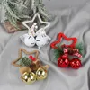 Christmas Decorations Star Bow Tie Pendant Ornaments Xmas Tree Ornament DIY Wood Crafts Kids Gift For Home Party