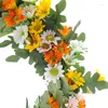 装飾的な花人工偽の花の色小さなデイジーバインリングラッテンウォールハンディングリースジプソフィラホームウェディング装飾パーティーペンダント