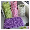 Decorative Flowers Wreaths 5Pcs Row Of Shelf Flower Wall Road Showy Plastic Bed Base Props Accessories 3 Options Qd001 Dro Dhl1N