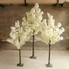 Fleurs décoratives 1.5M Hauteur Blanc Rose Cerisier Simulation Faux Arbres De Souhaits De Pêche Pour La Décoration Intérieure Et Les Centres De Table De Mariage