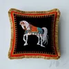 Pillow Horse Printed Luxury Cover Home Decor Tassel Pillowcase For Sofa Chair Living Room Body Bedroom Plaid Chucky