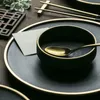 Dinnerware Sets KINGLANG Korin Series Ceramic Tablware Cutlery Set Family Restaurant Western Dishes Plates Bowl