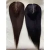 Parrucchino sintetico con clip per capelli per donna, personalizzato, top sottile, con base in seta, pezzo umano vergine marrone, perdita superiore 230214