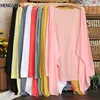 Outdoor T-Shirts Summer Beach Clothes Long Thin Cover Up Women Swimwear 14 Candy Colors Sundress Female Long Sleeve Sun Protection Clothing J230214