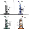 12.9inchs matrix Perc Glass Water Bongs Hookahs Recycler Dab Rigs Smoking Glass Pipe Gravity Bong