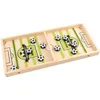 Foosball Fast Sling Puck Game Wooden Football Checkersインタラクティブゲームフットボールテーブルホッケーゲームテーブルバトルボードゲームパーティーゲーム230213