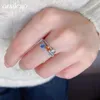 Кластерные кольца gemicro натуральный красочный сапфир с камнями 3х4 мм и S925 серебряный серебро для женщин подарки подарки для родов драгоценности драгоценных камней