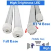 LED-Röhren 8 Fuß R17D-Leuchten Fa8 Kühlertürleuchte Doppelt T8 45 W 96 72 W Vierreihig 144 W 4 Reihen Drehkappe Einzelstift Dual Drop Delivery Lig Dhqfp