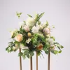 Fleurs décoratives 40 cm pivoines en soie Rose hortensia fleur artificielle boule arrangement décor pour toile de fond de mariage Table T Station Bouquet