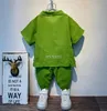 Baby Fashion Greent TShirtPant pezzi Set estivi Set di abbigliamento per bambini e bambine Tuta Abbigliamento sportivo Capodanno