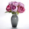 Flores decorativas 2pcs/lote 7 cabeças peony bouquet