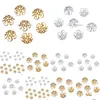 Other 100 Pcs/200 Pcs/Lot High Quality Pesca Diy Hollow Flower Metal Charms Bead Caps For Jewelry Making 10M Drop Delivery F Dhgarden Dh0Pj