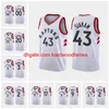 Maglia da basket cucita 2022 Pascal Siakam Dewan Hernandez Jeremy Lin Serge Ibaka OG Anunoby Kawhi Leonard Taglia bianca personalizzata S-XXXL