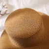 Wide Brim Hats 2019 여성을위한 새로운 검은 태양 모자 버킷 모자 여름 밀짚 모자 평평한 여성 패션 비치 모자 파나마 모자 chapeu feminino r230214