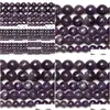 Stone 8Mm Natural Faceted Purple Amethysts Quartz Loose Beads 15 Strand 4 6 8 10 Mm For Jewelry Making Drop Delivery Dhgarden Dh2Gw