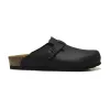 Boston Clog Uomo Donna Designer Sandali Pantofole Borsa in pelle Head Pull Appartamenti in sughero Muli Mocassini legnosi per pantofola pigra Marrone Nero Slider Slider 695ess