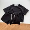 LZH Summer Kids Clothes Set för Baby Girl and Boy Sports Suit Casual Clothing Topshorts PCS Outfits Child Tracksuit Y