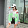 Women's Jackets Chic 2023 Autumn Winter Heavy Sequins Loose Top Women Punk Hip-hop Letter Skull Street Outerwear