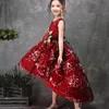 Abiti da ragazza Neonate Flower Princess Ball Gown Party Tutu Trailing Dress For Brithday Wedding Bambini Natale Abbigliamento per bambini 230214