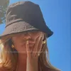 Cappelli a tesa larga New Unisex Cotton Ladies Bucket Hat Women Autumn Sunscreen Panama Hat Sunbonnet Outdoor Fisherman Cap Beach Cap Bucket Hat Men R230214