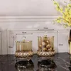 Opslagflessen potten transparante glazen snoeppot met deksel metalen verzegelde fles huishoudelijke chocoladedoos voedsel ambachten huizendecoratiestorage