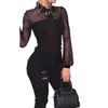 Kobiety Jumpsuits Rompers Hirigin Blusas Bodysuit Body Koszulka Kobiety Autumn Jescsuit Blus Tops Długie rękawowe koszule Feminino Bodysuit Formalne ubranie 230214