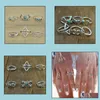 An￩is de cluster conjuntos bohemian estilo 6pcs/pck setas lua luta para feminino Party Sier Ring Drop Jewelry Dhzt5