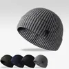 Bérets Automne Hiver Chaud Tricoté Chapeau Pour Hommes Femmes Skullies Bonnets Mâle En Plein Air Coupe-Vent Couverture Caps Épais Randonnée Vélo 230214