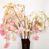 Decorative Flowers Artificial Vine Cherry Blossoms Garland Rattan Hanging For Wedding Decoration DIY Party Home Garden Christmas Decor 50pc