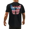 Camisetas masculinas de costas imprimem a primavera do dia superior celebração e camisa do pescoço de independência curta de manga longa para homens longos para