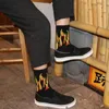 Chaussettes Tide pour femmes, marque flamme, hommes et personnalité européenne et américaine, bas de sport Harajuku Skateboard Hip-hop