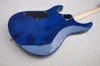 Fabrycznie niebieski niezwykły kształt gitara elektryczna z fornirem klonu płomiennego