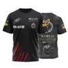 メンズTシャツ2023新しいファッションF1フォーミュラワンレーシングチームサマードライバーワールドチャンピオンカーファンマックス通気性レッドカラーブル454