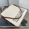 Designer canvas tas big tote print letters patchwork boodschappentas hoge capaciteit meisjes crossbody tas met lange riem