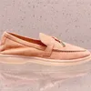 Italië ontwerper Loropiana schoenen LP Pure echte lederen loafers voor mannen en vrouwen met zachte zolen suede kasjmier loafers groot formaat 35-46BH47