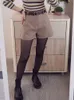 Frauen Shorts Sungtin Büro Dame Hohe Taille Frauen Breites Bein Kurze Hosen Koreanische Mode Sommer Schwarz Elegante Frau Kleidung 230214