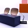2023 Herren-Designer-Sonnenbrille für Frauen Luxus-Sonnenbrille Mode Große Vollrahmen-Quadrat-Antriebsbrille Strandbrille Brief mit Box