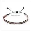 Lien Chaîne Bohème À La Main Tissé Corde Bracelet Ethnique Réglable Charmes Bracelets Pour Femmes Fille Manchette Bijoux Drop Delivery Dh8Kl